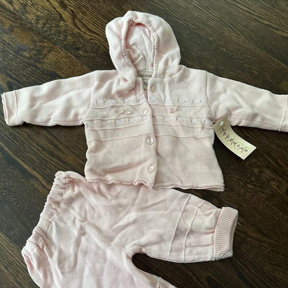 Imagewear 2 Piece Sweater Set; Pink 6M